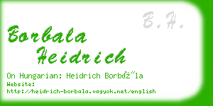 borbala heidrich business card